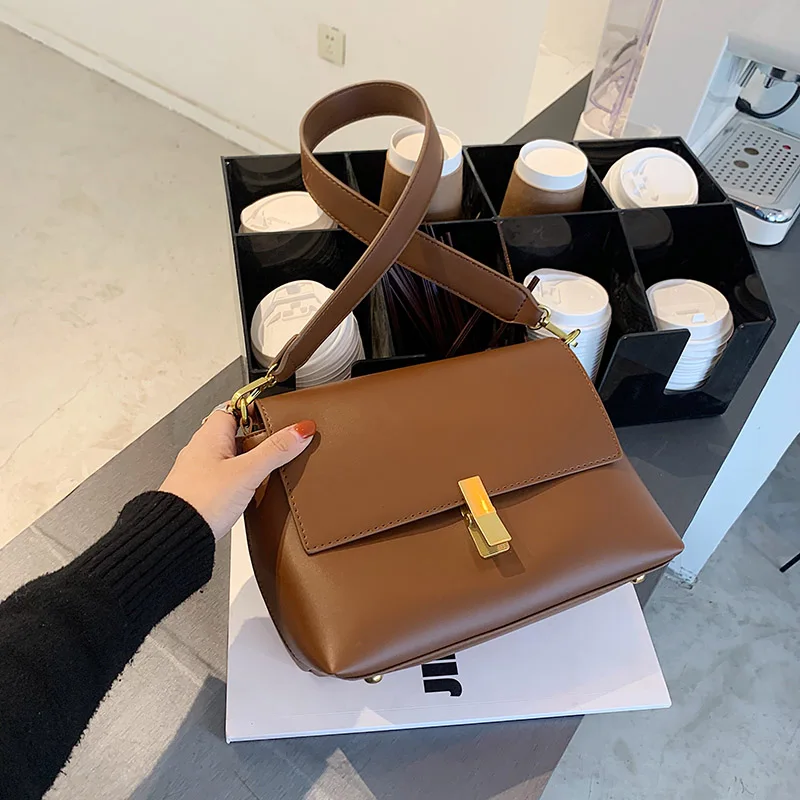 

Girl Crossbody Pu Leather Bag Bags High Quality Designer Famale Handbags Brown Shoulder Famous Brand Handbag Lady For omen