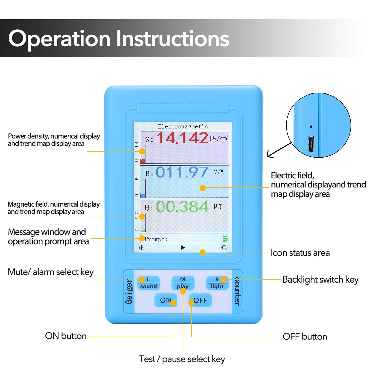 BR-9A Electromagnetic Radiation Detector High Accuracy Professional Semi-functional Type Tester | Инструменты