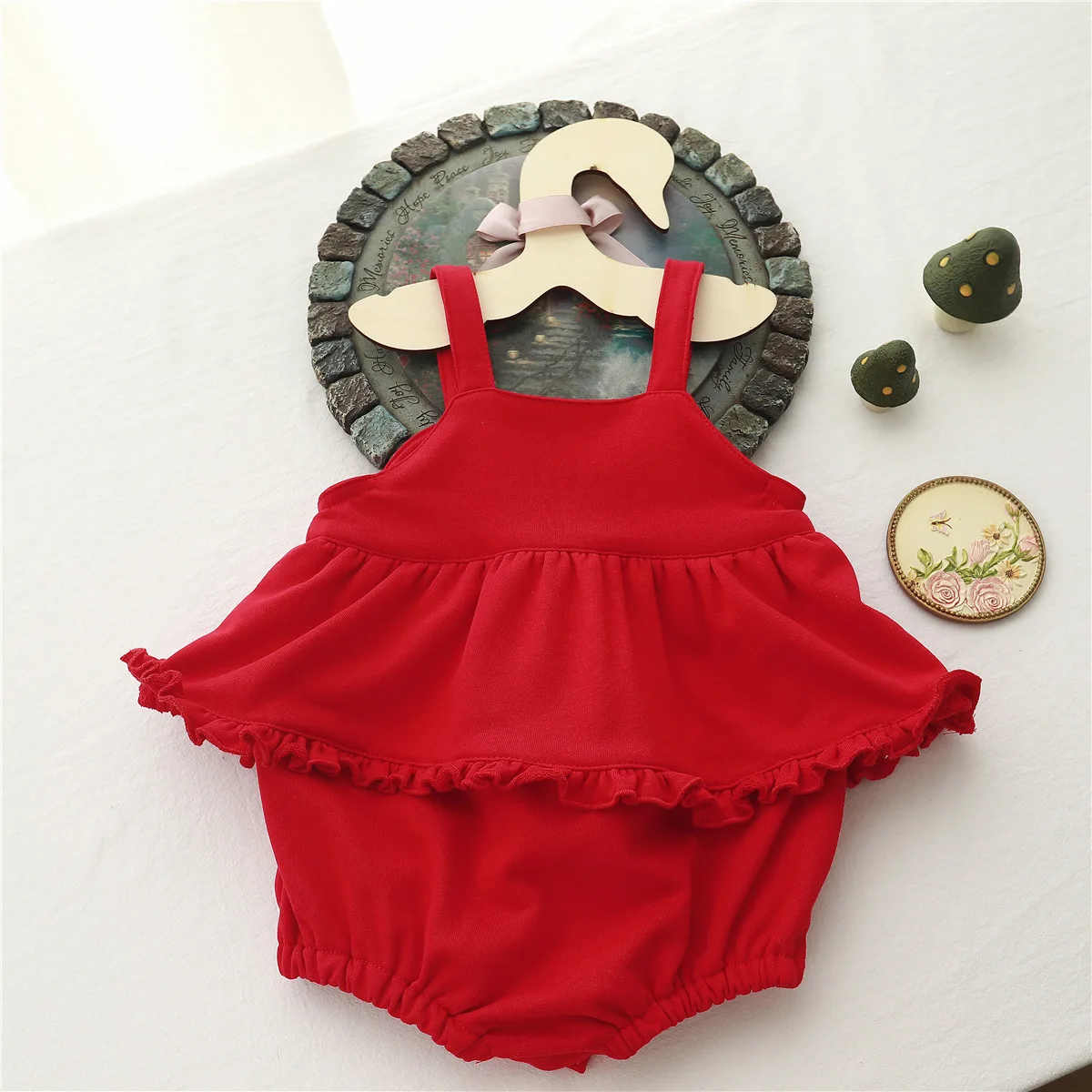 

2020Japanese Spring and Summer New Baby Embroidered Rompers Dress Baby Vest Dress Baby Girl Romper New Born Baby Clothes