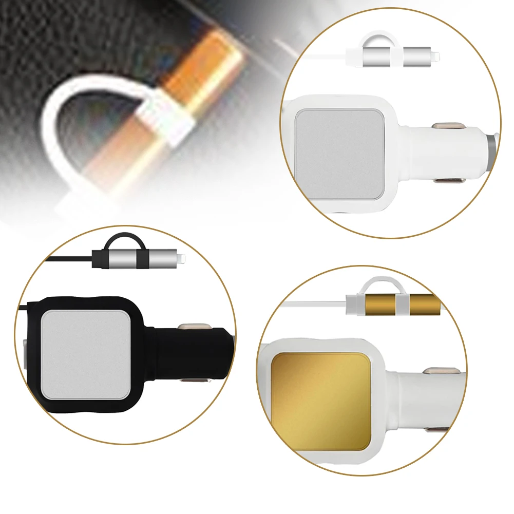 2 USB порта практичное автомобильное зарядное устройство Hands Free Нескользящие