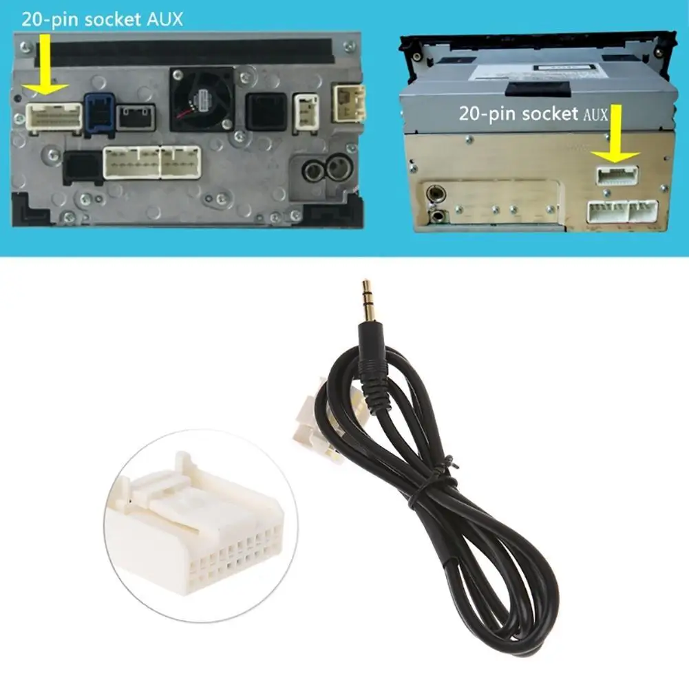 

Car AUX Input Audio Radio Male Interface Adapter Cable for Toyota Camry