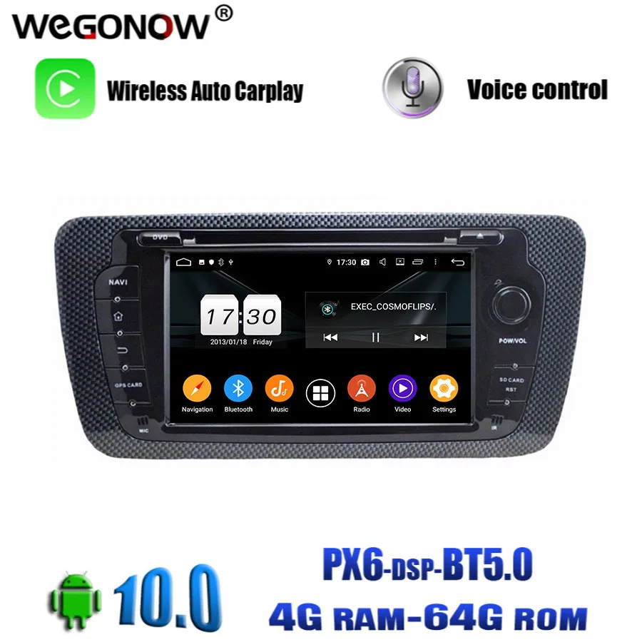 DSP PX6 Android 10 0 4 Гб ОЗУ восемь ядер 64 ПЗУ автомобильный DVD плеер GPS навигация карта RDS