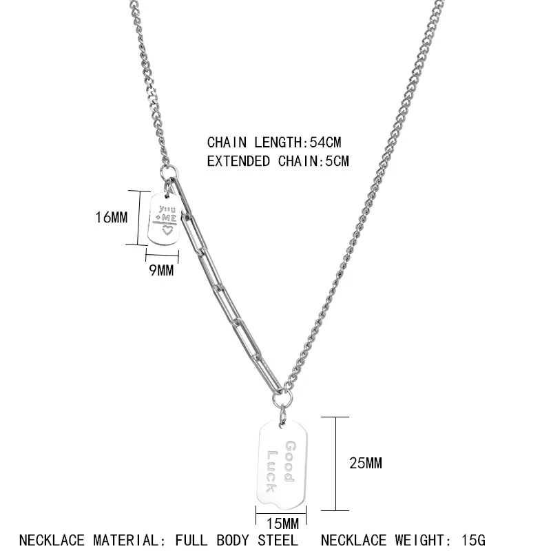 

Fashion female clavicle chain simple hip-hop letter necklace hundred matching accessories hot sale