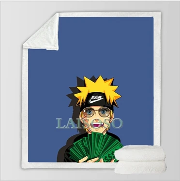 3d Новый Аниме Наруто Shippuden Акацуки мягкий теплый коралловый флис плюшевые пледы