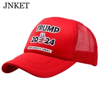jnket new trump 2024 baseball cap us presidential election hat unisex breathable mesh cap outdoor sports sunhat snapbacks hat