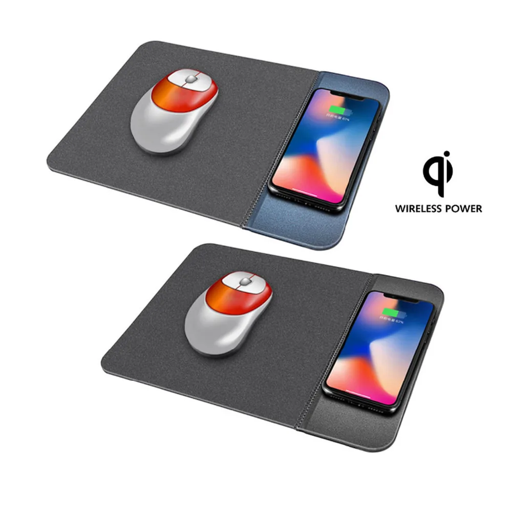 Besegad Qi Wireless Charger Charging Mouse Pad Mat Mousepad for iPhone 10 X XS 8 Plus Samsung Galaxy Note Note8 Accessories | Мобильные