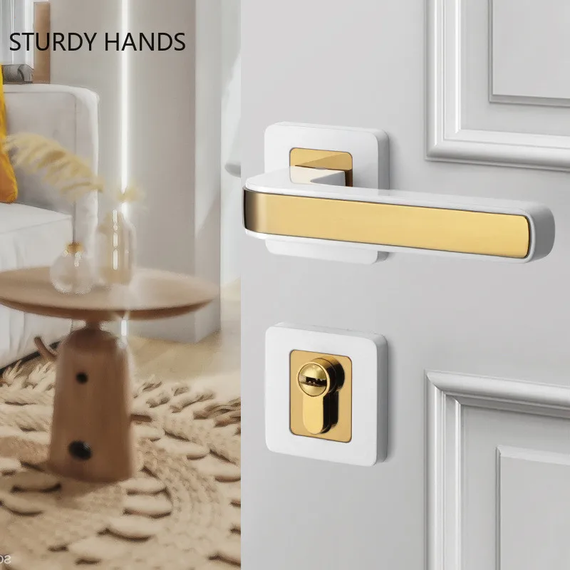 

Современный Алюминий Сплава Дверные замки тихий Противоугонный механический цилиндр замка дверная ручка для спальни замок двери мебельна...