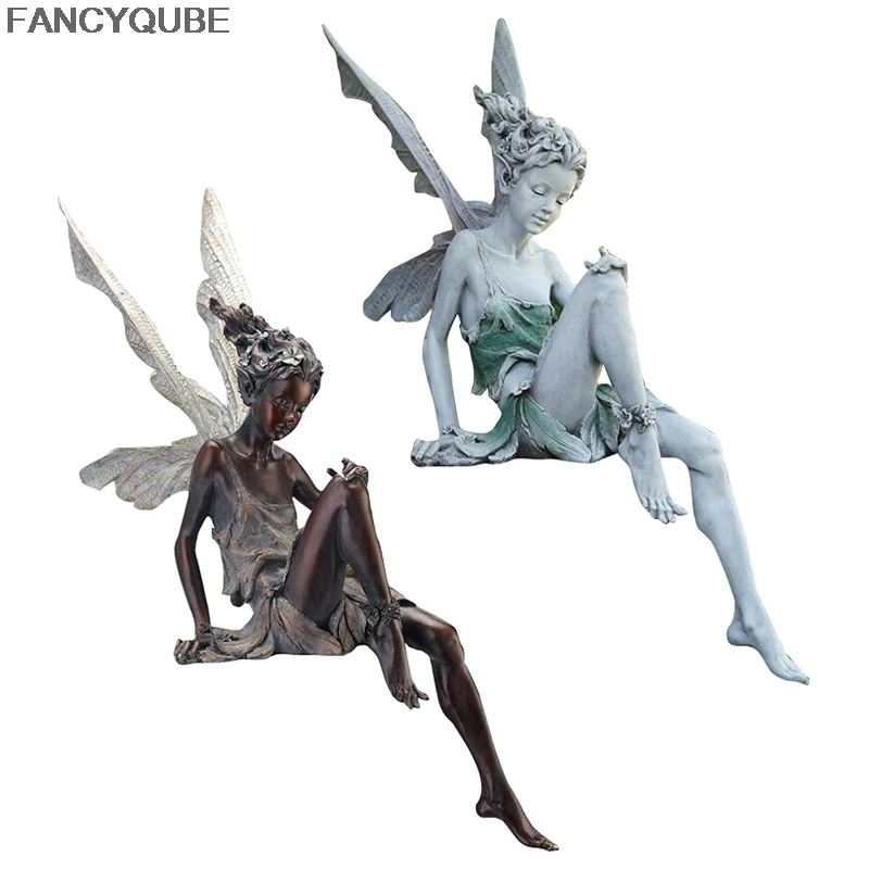 

Flower Fairy Statue Garden Ornaments Resin Craft Landscaping Yard Decoration Beautiful Garden Decor Yard Art Garden Decorations