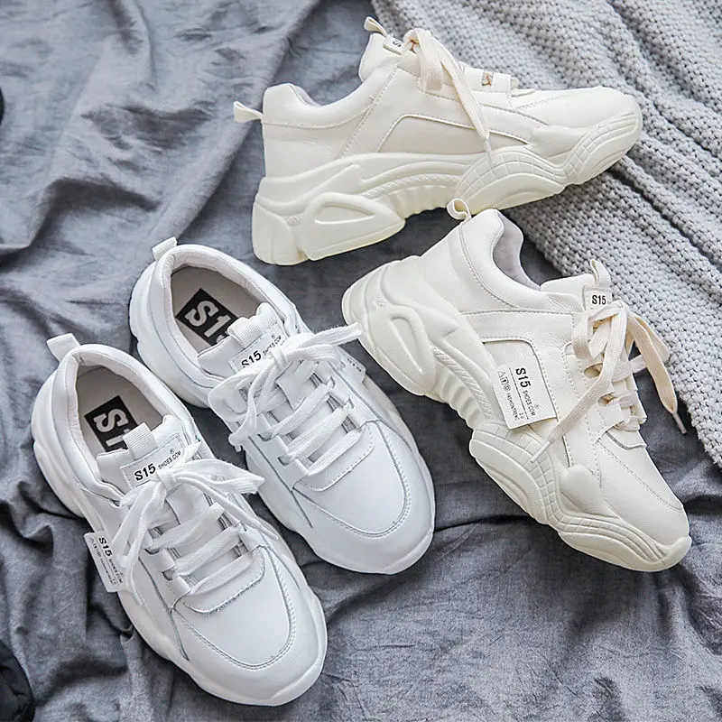 

Женские кроссовки на платформе, белые Легкие дышащие кроссовки на осень, 2021