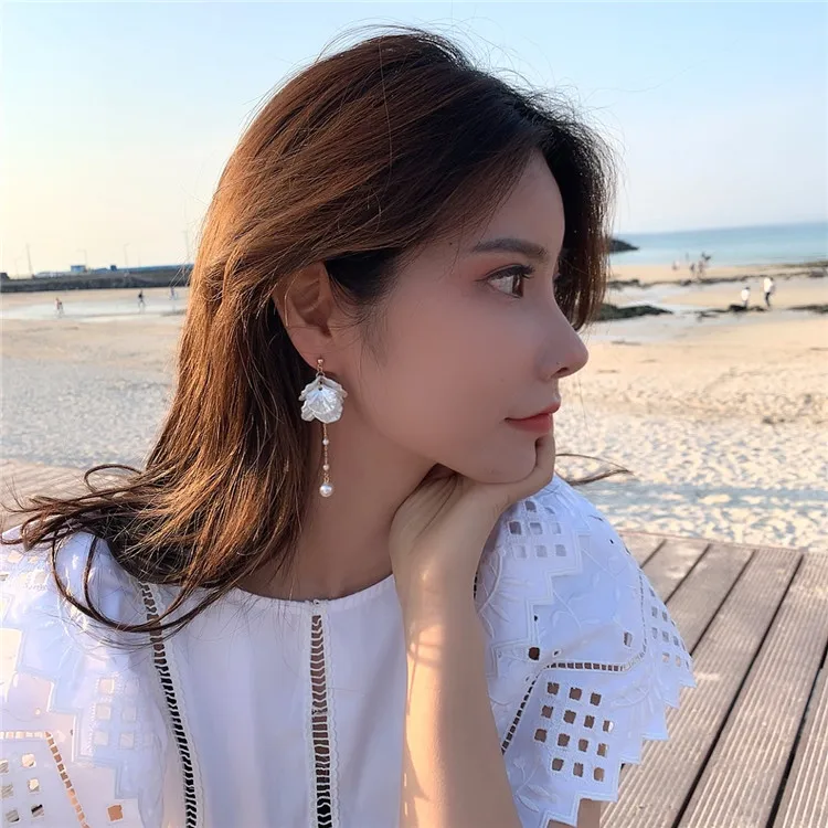 Женские серьги-кисточки с жемчугом в Корейском стиле | Украшения и аксессуары