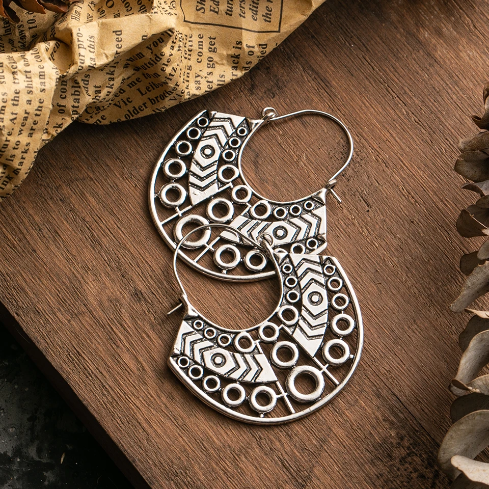 Женские винтажные богемные серьги-капли Goldn геометрические полые этнические