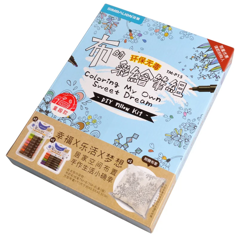 Ткань окрашенная Ручка DIY ручной Покрашенный набор граффити текстильная