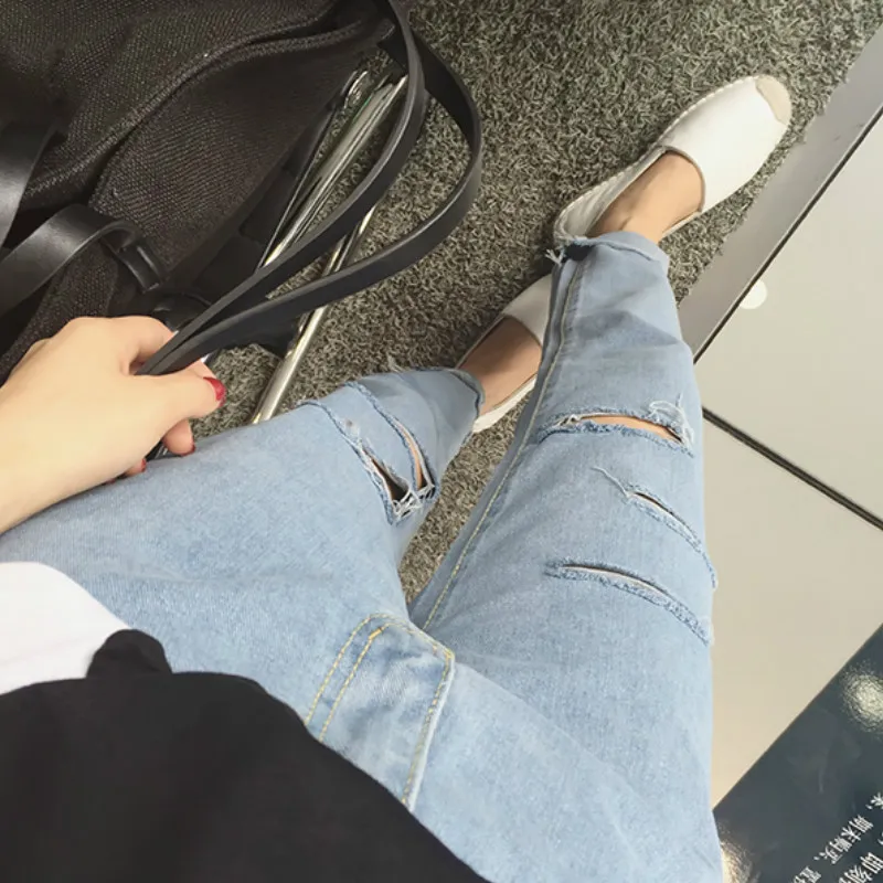 

Jeans Women Korean Style Ulzzang Hote Loose Leisure Ankle-length Denim Chic Womens All-match Simple High Quality Straight Daily