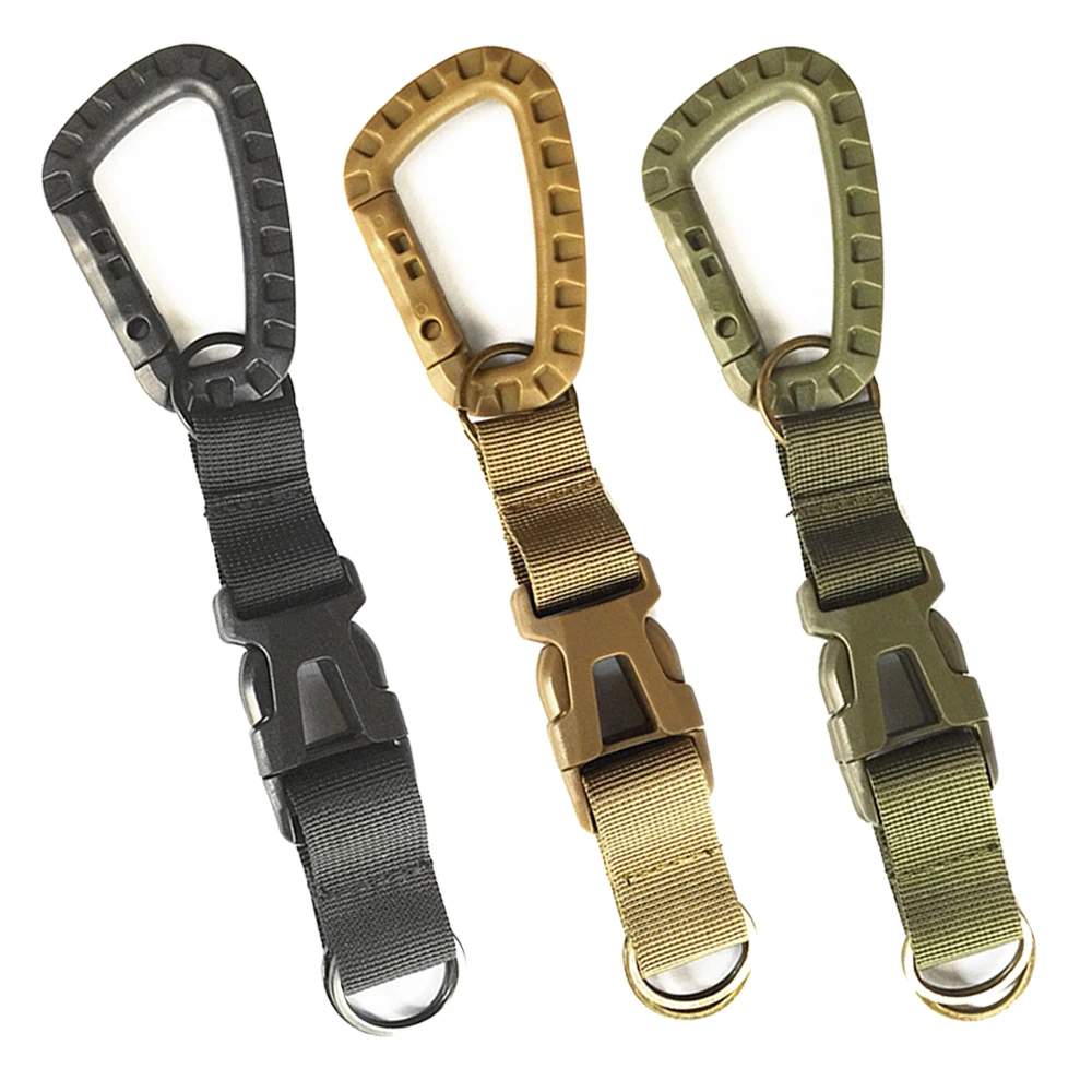 Уличный брелок Molle с тактической пряжкой Холщовый крючок держатель для бутылки