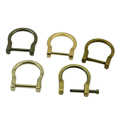 

2 Pieces Metal Detachable Removable Open Screw D Ring Buckle Shackle Clasp Leather Craft Bag Strap Belt Handle Shoulder Webbing