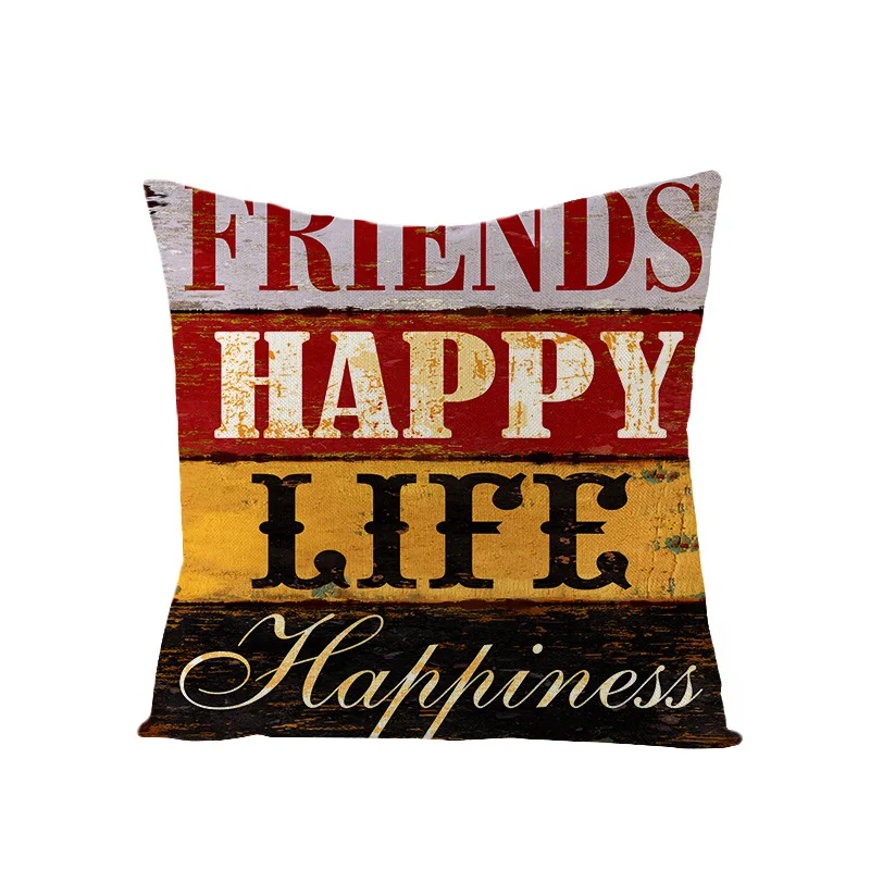 1 шт. Ретро Классический чехол для подушки с надписью домашний декоративный