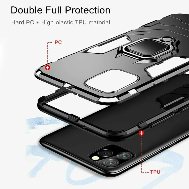 Для iPhone 11 Pro Max XS XR X 12 Mini чехол противоударный бронированный чехол-подставка для 6 6S