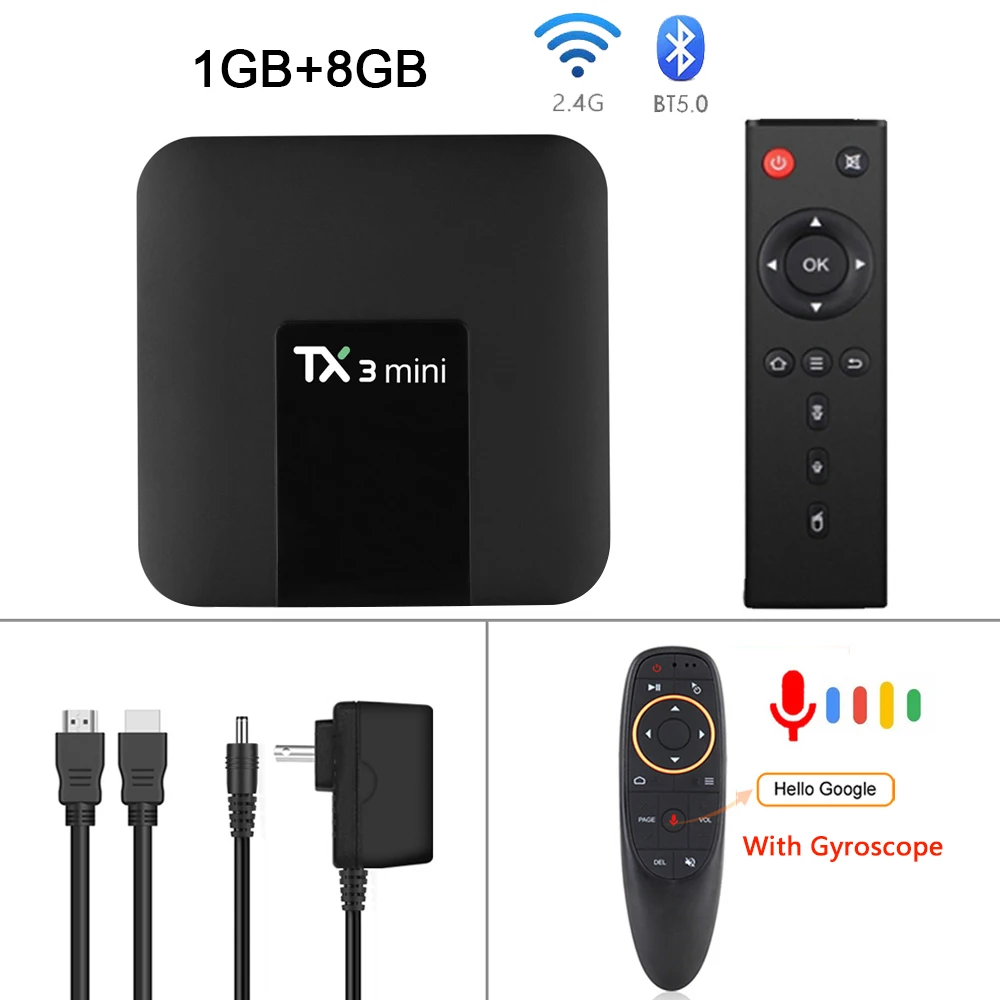 ТВ приставка TX3 Mini Smart TV Android 7 1 четырехъядерный процессор Amlogic S905W ГБ/2 ГБ 8 ГБ/16 2 4