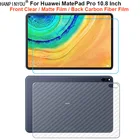 Для Huawei MatePad Pro 5G 10,8 дюйма Передняя тонкая мягкая прозрачнаяматовая защита экрана без отпечатков пальцевзадняя наклейка из углеродного волокна