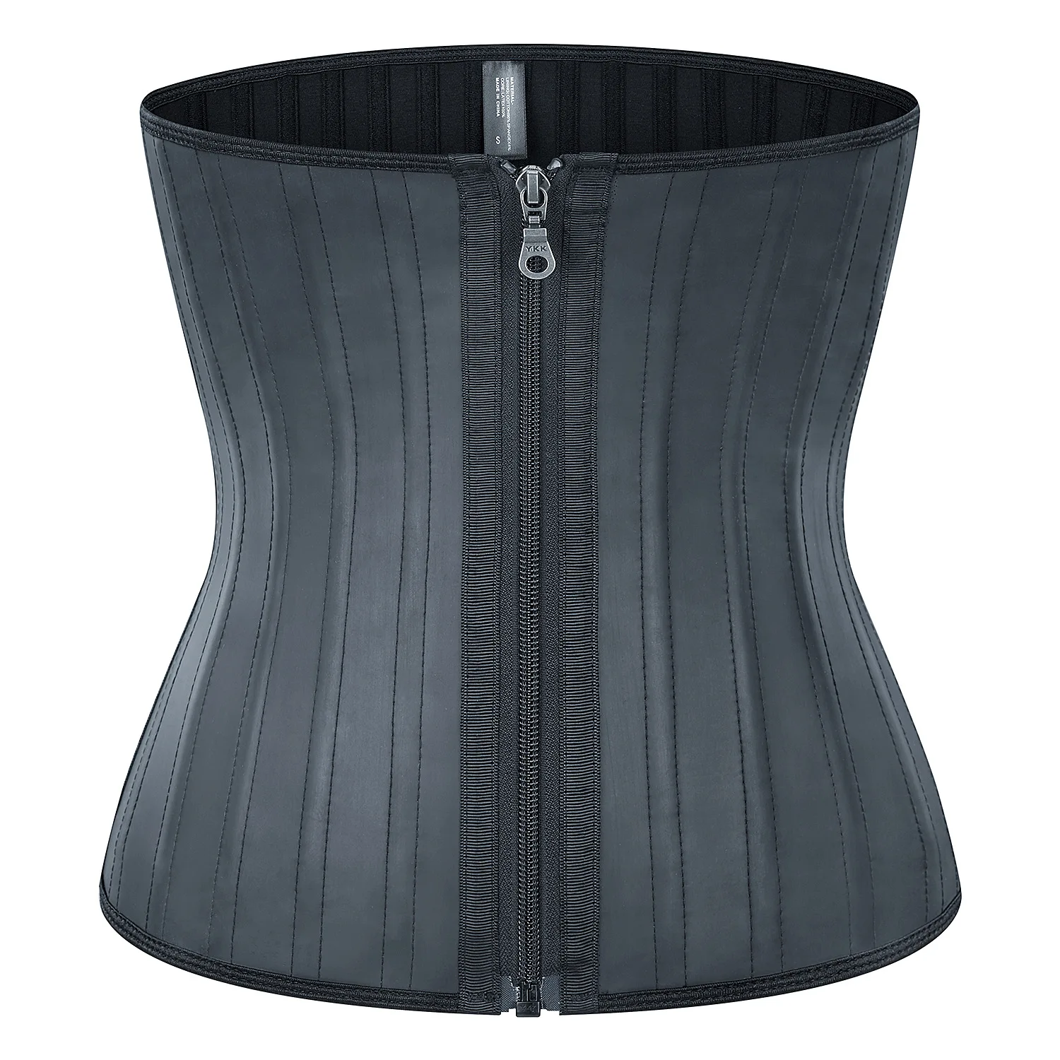 Corset Latex Glossy Nylon Zipper 25 Steel Rib Rubber Waist Trainer Body Shapers Modeling Strap Slimming Belts for Women | Женская одежда