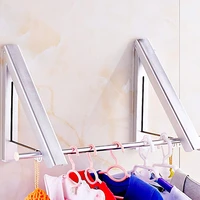 new folding clothes hanger foldable multifunction wall mounted clothes rail drying rack