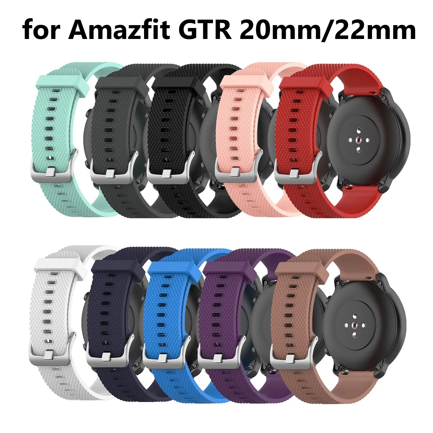 42/47 мм силиконовый текстурированный ремешок замена wantch для Amazfit GTR женские и