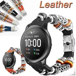 Ремешок для смарт-часов Xiaomi Haylou Solar LS05, сменный винтажный браслет из натуральной кожи, 22 мм