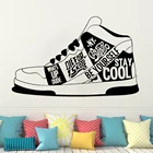 Виниловые кроссовки, настенные наклейки для обуви, наклейки для подростков, украшения для подростков, настенные водонепроницаемые наклейки для обуви, украшения магазина HY1141