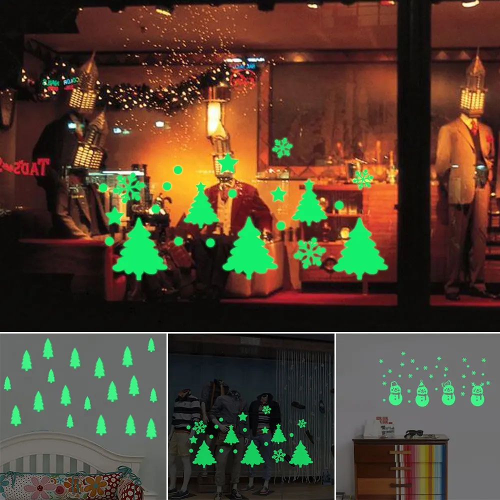 Светящиеся Настенные наклейки зеленые ночью в темноте на окна обои