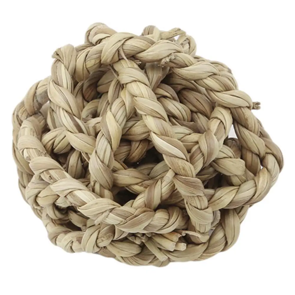 2020 маленькая игрушка для жевания питомца шар из натуральной травы игрушки чистки