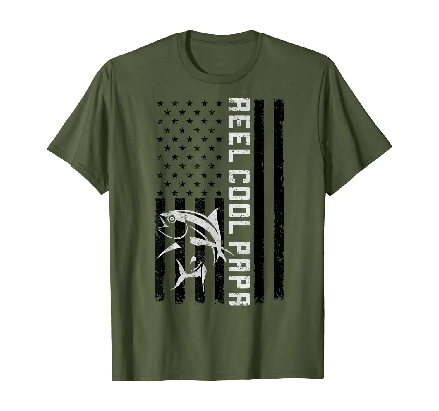 

REEL COOL DAD Fishing Father's Day Gift T Shirt Papa Daddy