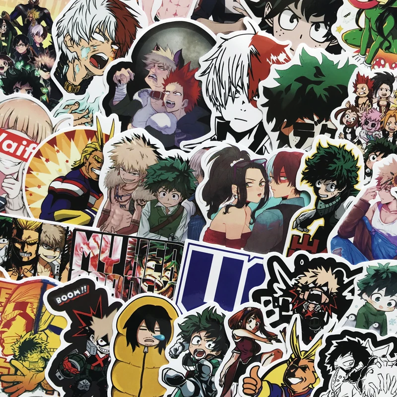 73 шт. наклейки на чемодан моя геройская академия ноутбук скейтборд Izuku Midoriya All Might