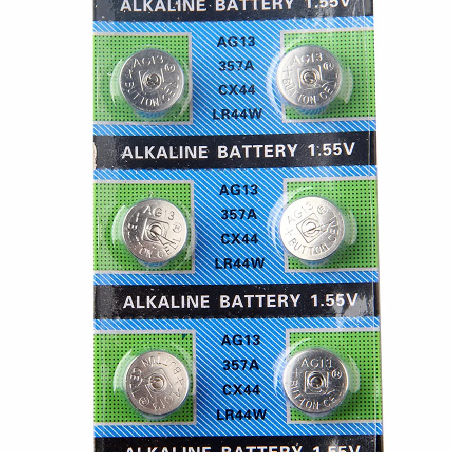 Кнопочные батарейки AG13 LR44 357 20 шт./лот R44 A76 SR1154 LR1154 для монет щелочные 1 55 в G13 часов