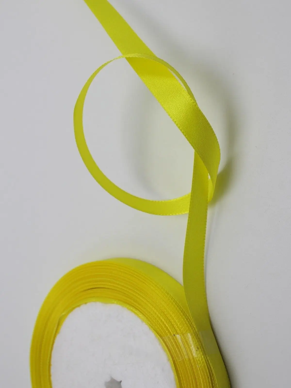 

100 Yards 10mm (3/8") Yellow Satin Ribbon Gift Bow Wedding Craft