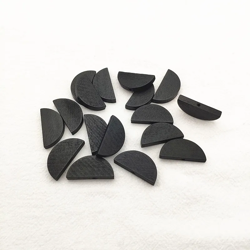 New arrival! 25x12.5mm 300pcs/lot Environmental Paint semicircle-shape Wood beads for jewelry DIY making( desgin as shown) | Украшения и