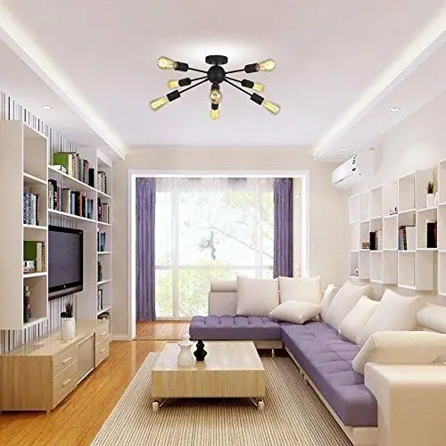 Современный потолочный светильник с 8 осветительными приборами Sputnik Chanderlier из