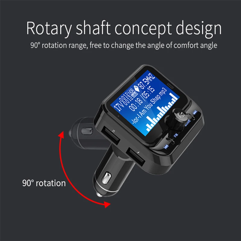 Fm-передатчик Bluetooth Автомобильный 1,8 дюймов ЖК-дисплей fm-модулятор с AUX Bluetooth MP3 музыкальный плеер радио передатчик двойной USB