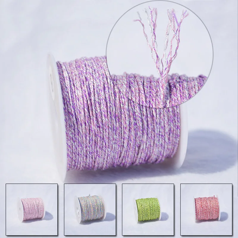 16-100 метров золотистого/серебристого цвета нить веревка шнур ремешок для