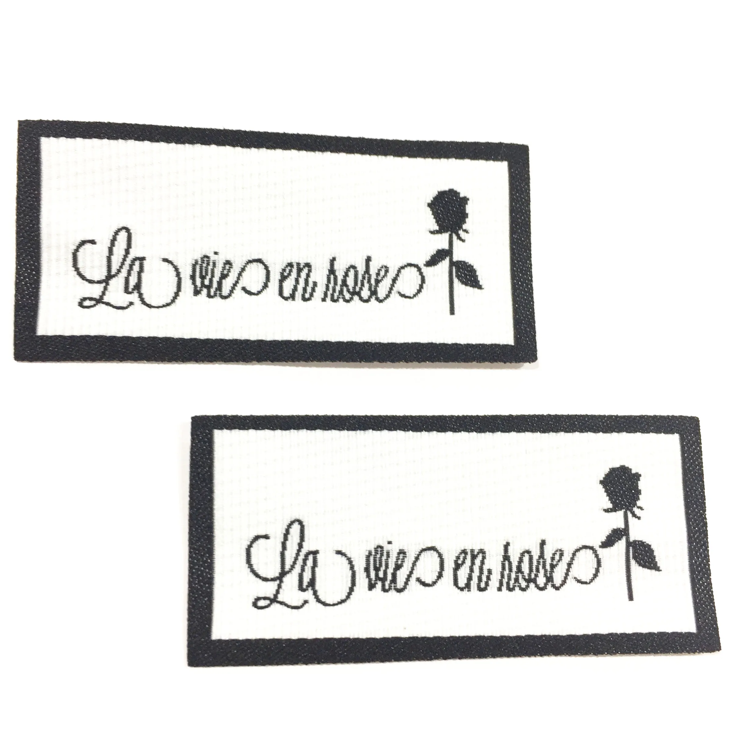 Тканые этикетки на одежду пользовательские брендовые логотипы для платья |