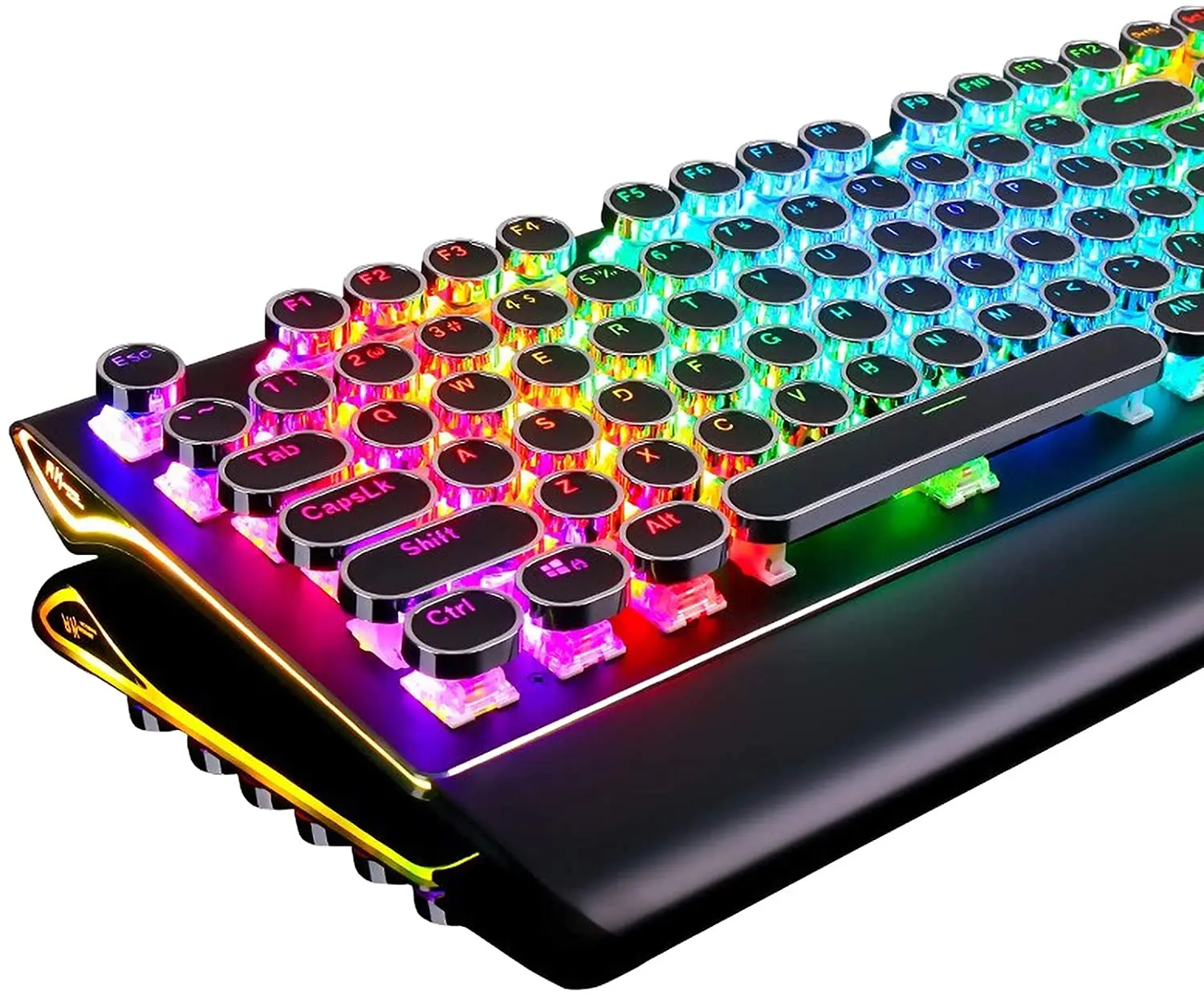 

Механическая игровая клавиатура RK ROYAL KLUDGE с RGB подсветкой, складной упор для запястья, 108 клавиш, синий переключатель