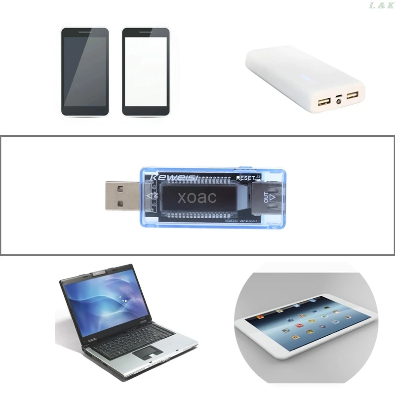 Зарядка USB зарядное устройство мобильный детектор уровня мощности батарея