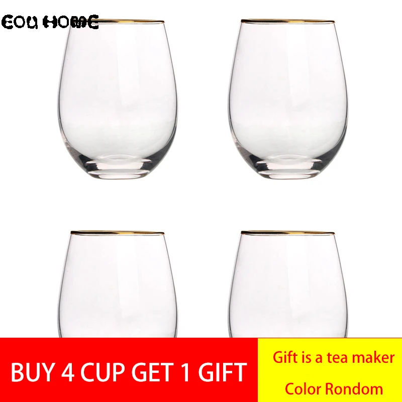 1/2/4 шт. бокалы для красного вина прозрачные многоразовые фруктового сока пива