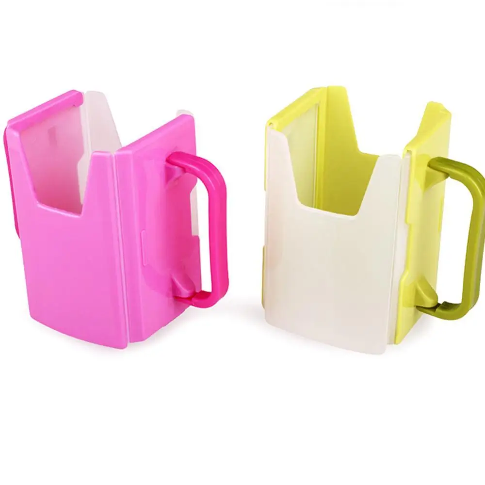 

Solid Color Baby Water Bottle Shelf with Handle Telescopic Baby Toddler Juice Milk Safety Box Bottle Cup Holder with Handles