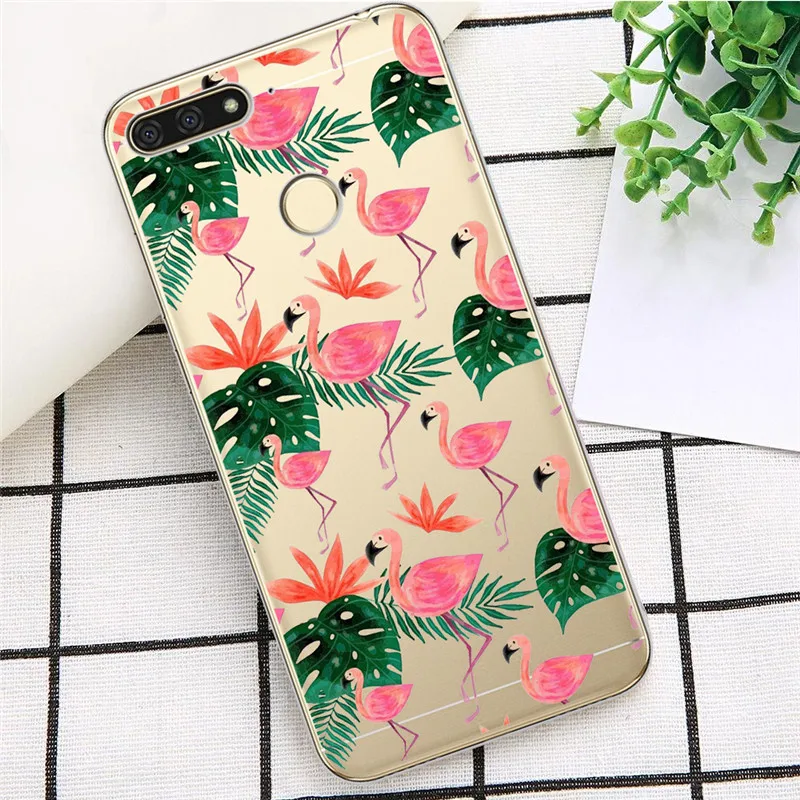 Фламинго роскошный для huawei Y5 Y6 II Prime Nova 2 3 4 3i Plus чехол для телефона Etui funda etui capinha capa CUTE