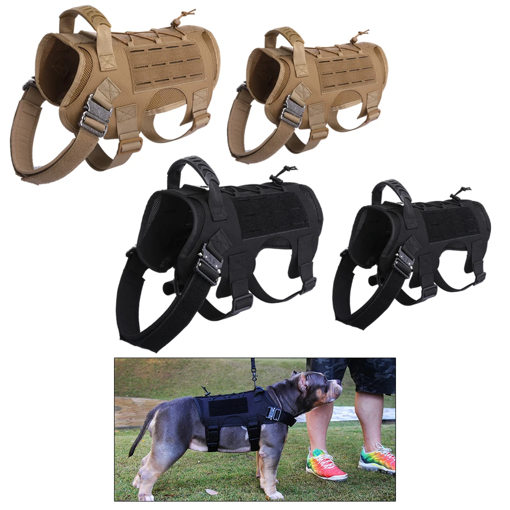 

Service Dog Harness German Adjustable Bungee Lead Padded Vest