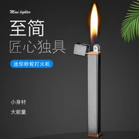 portable torch metal free fire lighter compact long strip refillable gas windproof lighter windproof butane cigarette lighter