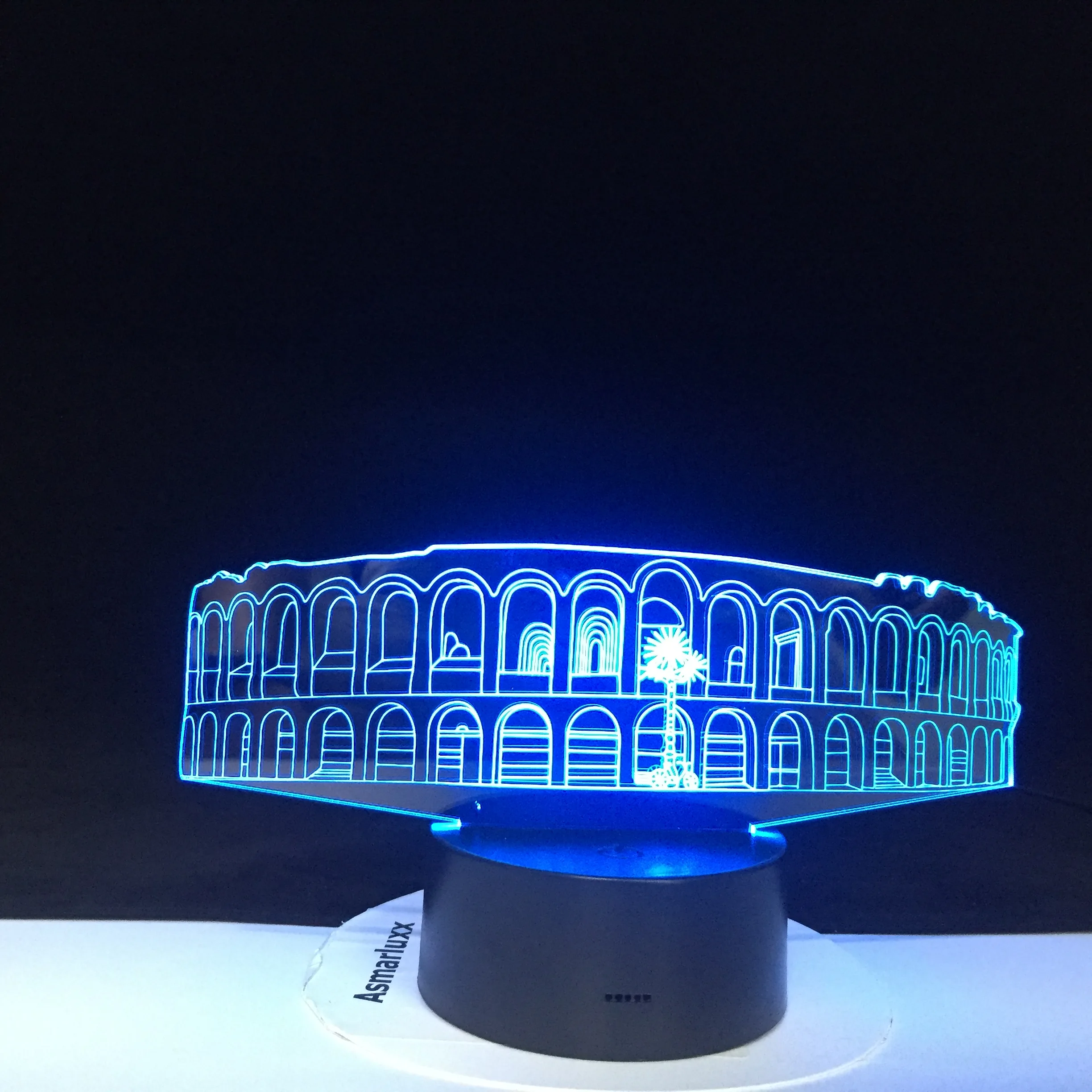 3d лампа для Римского Колизея красочная Ночная художественного моста акриловое 3D