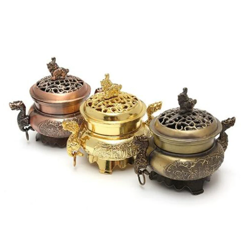1 шт. китайский Стиль из металлического сплава в цвете Антик с крышкой аромат