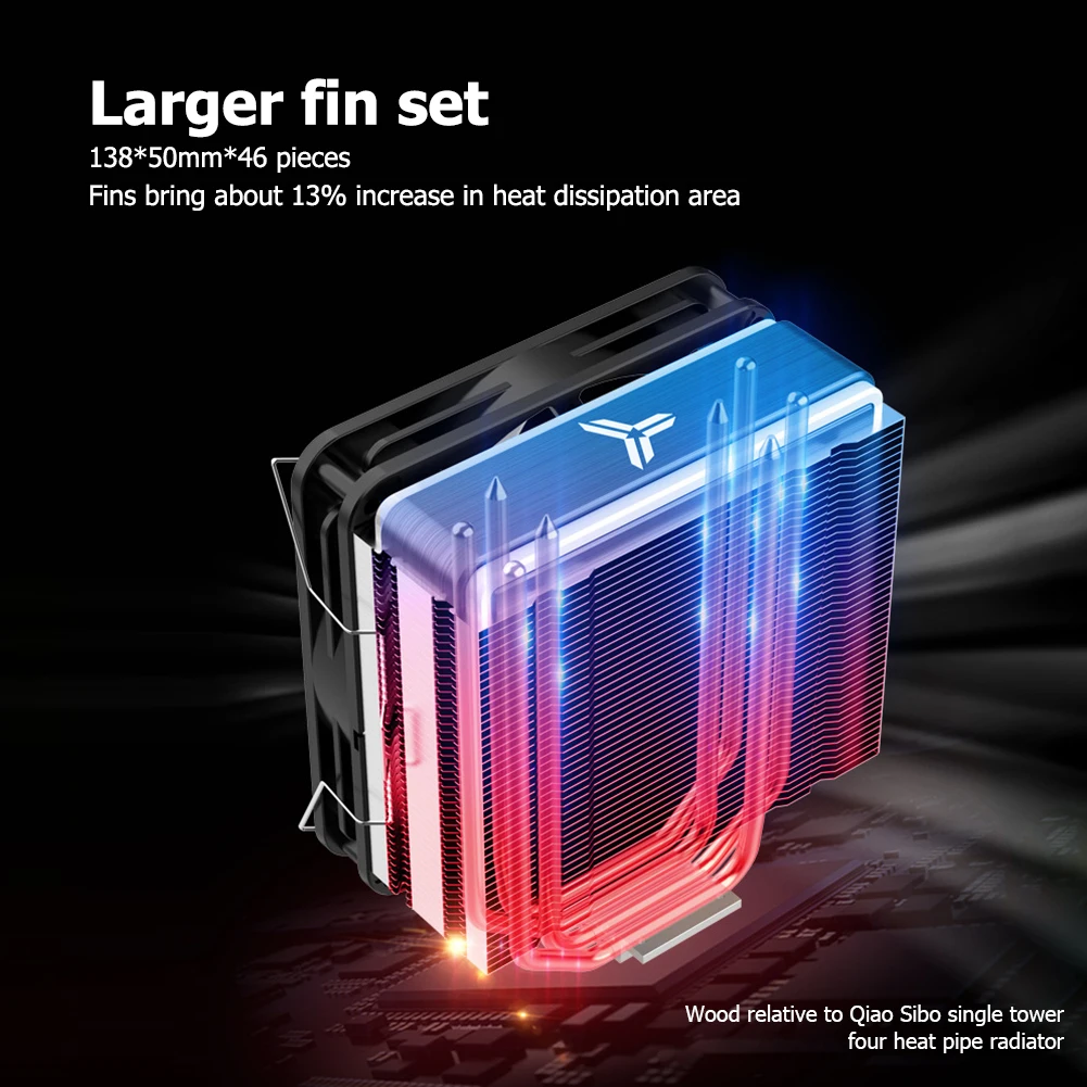 3/4pin CPU Cooler 4 Copper Heatpipe Heat Sink Dual Tower Quiet Cooling Fan For Intel LAG 1155 1156 775 AMD Socket AM3/AM2 | Компьютеры и