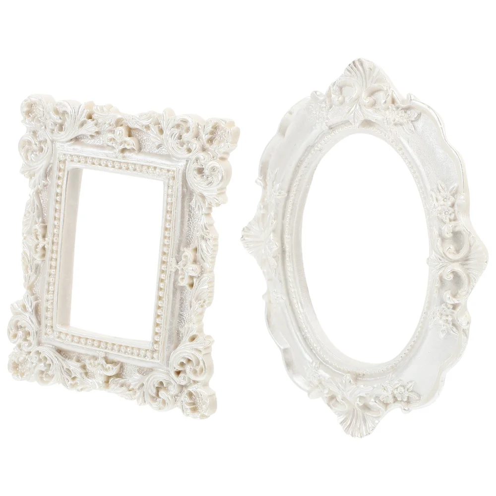 

Frame Picture Photo Resin Frames Oval Decoration Background Textured Wedding Mounting Professional Prop European Wall Ornate